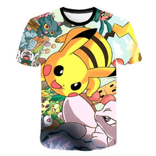 Load image into Gallery viewer, New Fashion Hip Hop Streetwear Harajuku Pokemon 3d digital printing animation Graphic unisex t-shirt Tops Casual Tee Shirt
