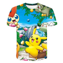 Load image into Gallery viewer, New Fashion Hip Hop Streetwear Harajuku Pokemon 3d digital printing animation Graphic unisex t-shirt Tops Casual Tee Shirt
