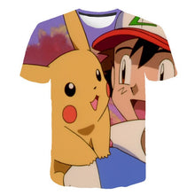 Load image into Gallery viewer, New Fashion Hip Hop Streetwear Harajuku Pokemon 3d digital printing animation Graphic unisex t-shirt Tops Casual Tee Shirt
