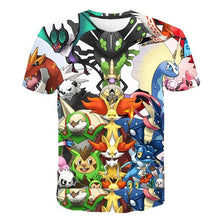 Load image into Gallery viewer, New Fashion Hip Hop Streetwear Harajuku Pokemon 3d digital printing animation Graphic unisex t-shirt Tops Casual Tee Shirt
