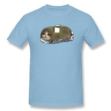 Load image into Gallery viewer, High Quality O-Neck 100 Cotton Tops &amp; Tees band Sad Potato Cat With Butter T-shirt summer / autumn sleeve short
