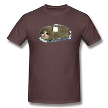 Load image into Gallery viewer, High Quality O-Neck 100 Cotton Tops &amp; Tees band Sad Potato Cat With Butter T-shirt summer / autumn sleeve short
