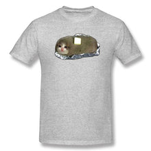 Load image into Gallery viewer, High Quality O-Neck 100 Cotton Tops &amp; Tees band Sad Potato Cat With Butter T-shirt summer / autumn sleeve short
