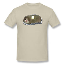 Load image into Gallery viewer, High Quality O-Neck 100 Cotton Tops &amp; Tees band Sad Potato Cat With Butter T-shirt summer / autumn sleeve short
