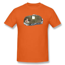 Load image into Gallery viewer, High Quality O-Neck 100 Cotton Tops &amp; Tees band Sad Potato Cat With Butter T-shirt summer / autumn sleeve short
