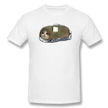 Load image into Gallery viewer, High Quality O-Neck 100 Cotton Tops &amp; Tees band Sad Potato Cat With Butter T-shirt summer / autumn sleeve short
