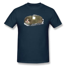 Load image into Gallery viewer, High Quality O-Neck 100 Cotton Tops &amp; Tees band Sad Potato Cat With Butter T-shirt summer / autumn sleeve short
